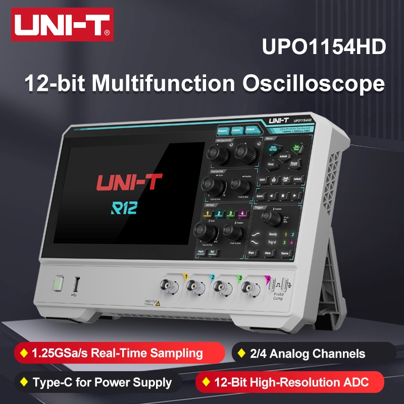 Digital Storage Oscilloscope 100Mhz - UNI-T UPO1154HD UPO1082HD Oscilloscope High Resolution