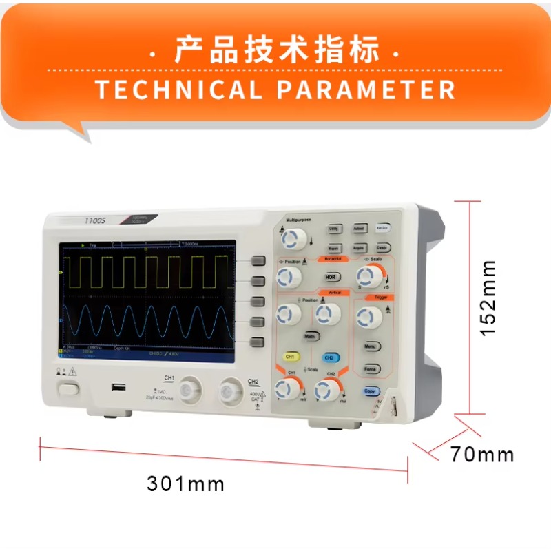 1100S 100 MHz Bandwidth Oscill - Digital Storage Oscilloscope 100Mhz recension och pris