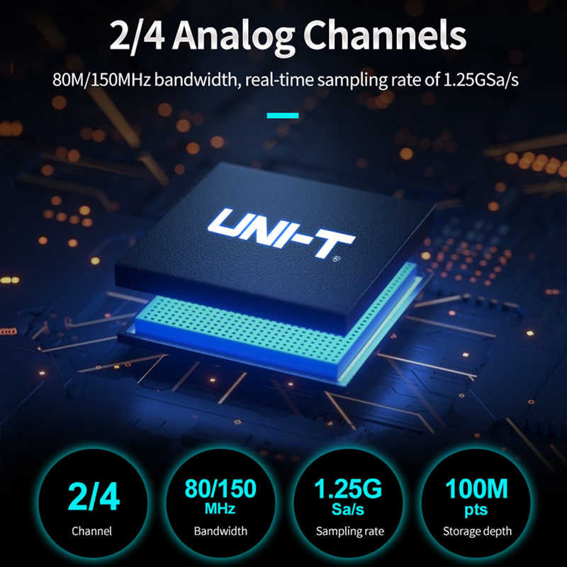 UNI-T UPO1154HD UPO1082HD Osci - Digital Storage Oscilloscope 100Mhz recension och pris